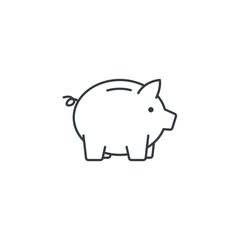 Piggy Bank icon symbol vector illustration isolated on white background