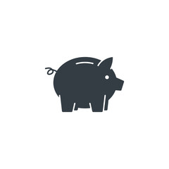 Piggy Bank icon symbol vector illustration isolated on white background