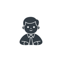 Avatar Accountant icon symbol vector illustration isolated on white background
