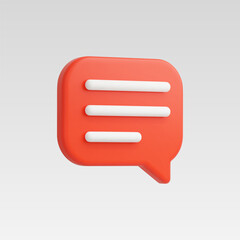 3d Realistic Chat or Message Icon vector illustration