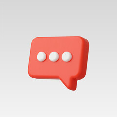 3d Realistic Chat or Message Icon vector illustration
