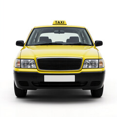 taxi on white background