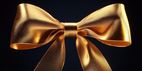 Gold Glitter Bow