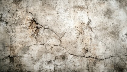 Weathered Concrete Wall Texture Showing Cracks and Damage
