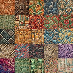 Fototapeta premium Set of different wooden planks backgrounds. AI generated illustration