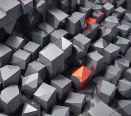 Monochromatic gray and colorful geometric shapes , abstractminimalism, designelement, colorblock
