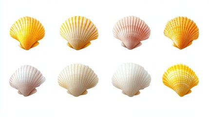 Obraz premium Exquisite seashells collection, unveiling the treasures of the ocean depths