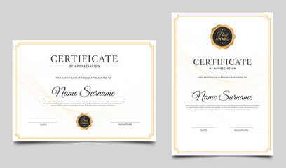 Certificate of appreciation layout design. Clean certificate border template. Vector