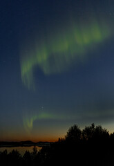Nordlichter am Himmel in norwegen