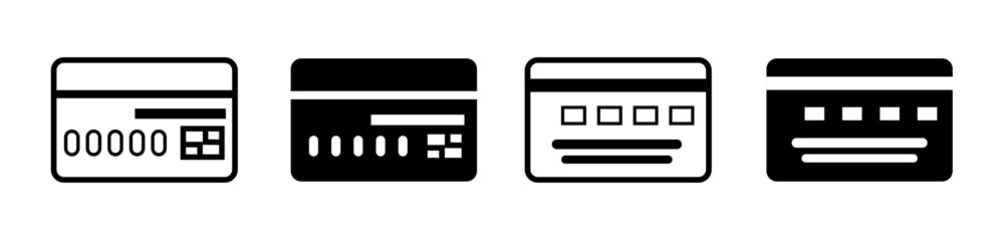 Credit card icon set vector illustration,credit card payment signs