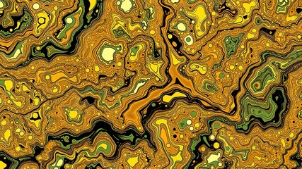 Abstract Organic Oil Spill Patterns -  Dynamic Water Art