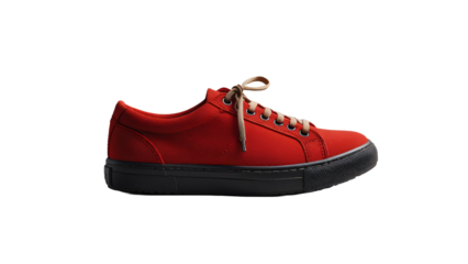 red sneakers on a transparent background
