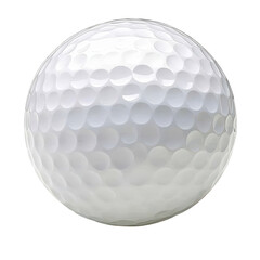 Isolated Close-up of White Golf Ball with Dimples
