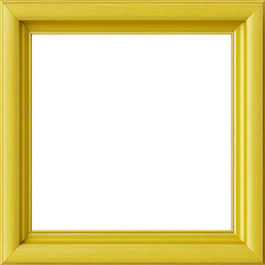 Yellow frame on white, Yellow frame for picture, Yellow square frame, picture frame, photo frame