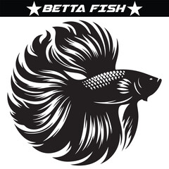 Betta fish vector illustration isolated on a white background