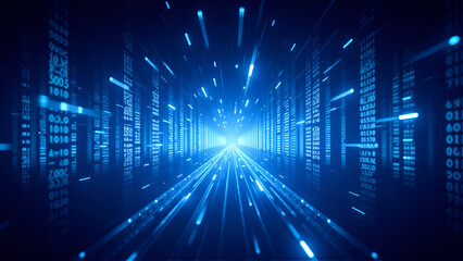 Digital Tunnel: Dynamic Blue Data Flow with Copy Space