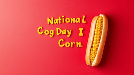 Retro Pop Aesthetic National Corn Dog Day Textured Graphics - Spring Street Food Marketing and Festival Promotions for Culinary Brands