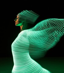 Dynamic St. Patricks Day Modern Dance with Neon Green Light Art - Spring Festival Styling and Event Marketing for Creative Industries