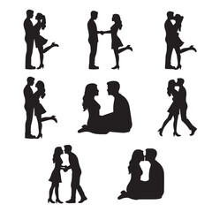 Fototapeta premium Silhouettes of Love Shadows of Romance