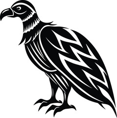 Modern Vulture vector illustration design, Vulture line art vector, Vulture vector icon design