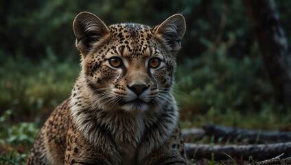 Fototapeta premium close up of leopard