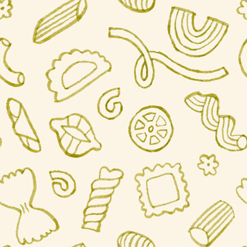 seamless pattern italian pasta