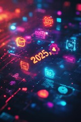 Neon future digital interface 2025 forecast