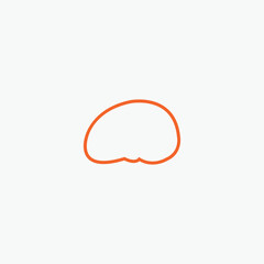 Human Brain logo, icon fully editable vector template