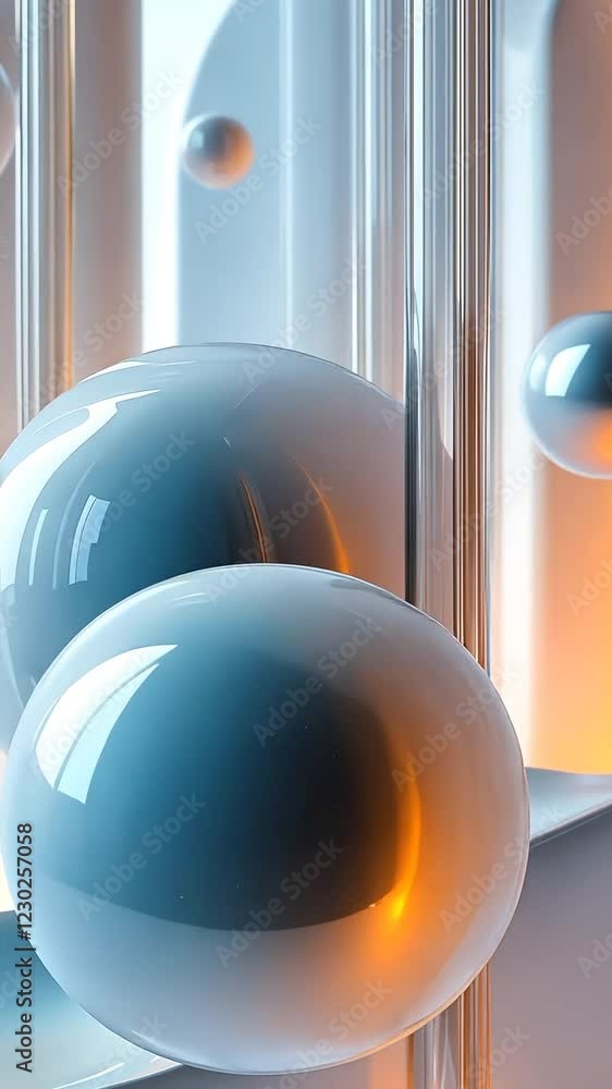 Poster dynamic and colorful shapes flow seamlessly, evoking a sense of tranquility and movement. smooth tra