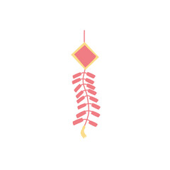 Chinese lantern firecrackers vector