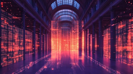 Stock Exchange Transformation Trading Floor Digital Art Futuristic Environment Immersive Experience