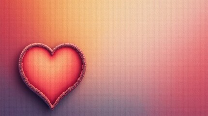 Obraz premium Valentine's day love heart design soft color background digital art romantic concept warm environment