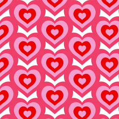 Seamless pattern with hearts. Fabric and paper design texture