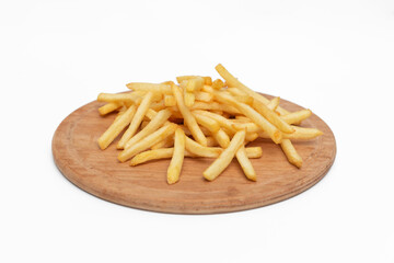crispy potatoes  crispy potatoes on wooden serving