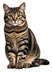 Tabby cat kitten isolated png clipart transparent