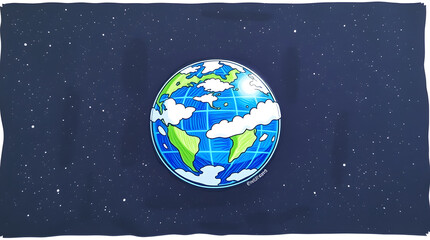 Earth in Space, Cartoon Style