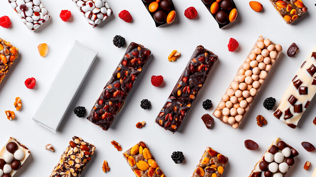 Arrangement of Granola and Candy Bars with Assorted Confections