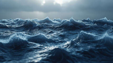 tranquil ocean scene with clear blue water and gentle waves