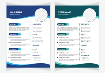 Professional Minimalist modern Resume CV curriculum vitae Template For interview