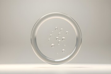 Ultra-Detailed 3D Render of a Glass Orb with Suspended Bubbles and Light Reflections