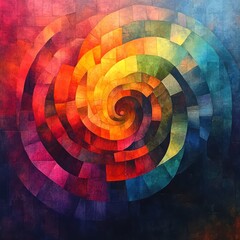an abstract painting that attempts to illustrate swirls, colors and brush strokes