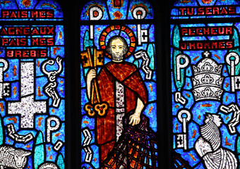 Obraz premium Church of Saint-Helier, Beuzeville, normandy, France