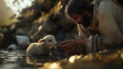 jesus and the lost lamb