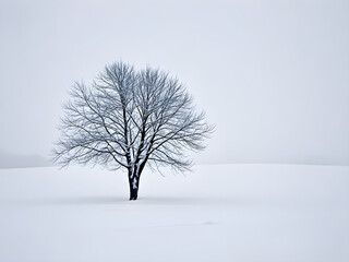 tree in snow