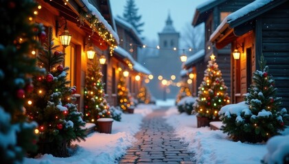 Colorati palli natalizi cadenti in una terraia, multicolored, festive, holly