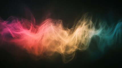 Fototapeta premium An abstract background with softly blurred, colorful lens flares against a black backdrop, creating a dynamic visual effect