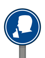 Port obligatoire rond bleu silence