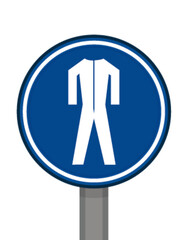 Port obligatoire rond bleu tenue travail