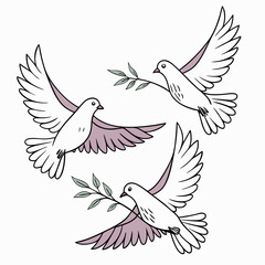 Obraz premium dove of peace vector
