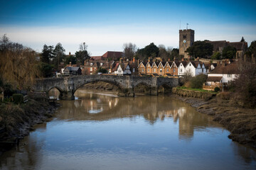 Obraz premium Aylesford in Kent on the river Medway